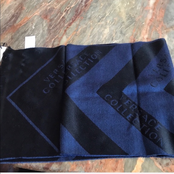 Versace collection Men wool blend  scarf - Picture 5 of 8